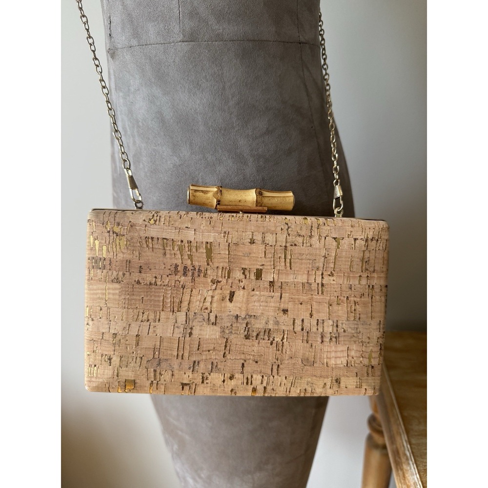 Vintage Cork Cross Body Clutch